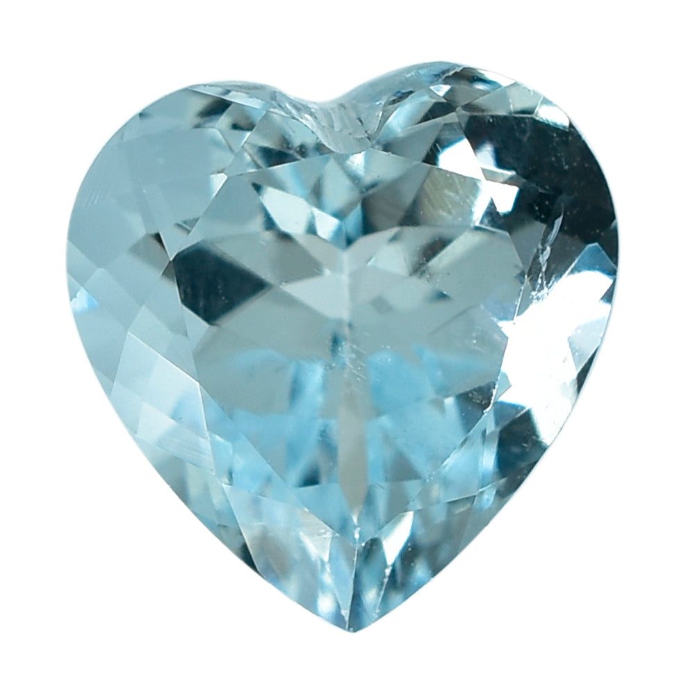 AQUAMARINE CUT HEART (A) 7MM 1.35 Cts.