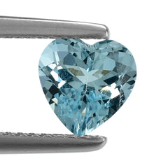 AQUAMARINE CUT HEART (A) 7MM 1.35 Cts.