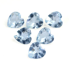 AQUAMARINE CUT HEART (A/SI) 4MM 0.32 Cts.