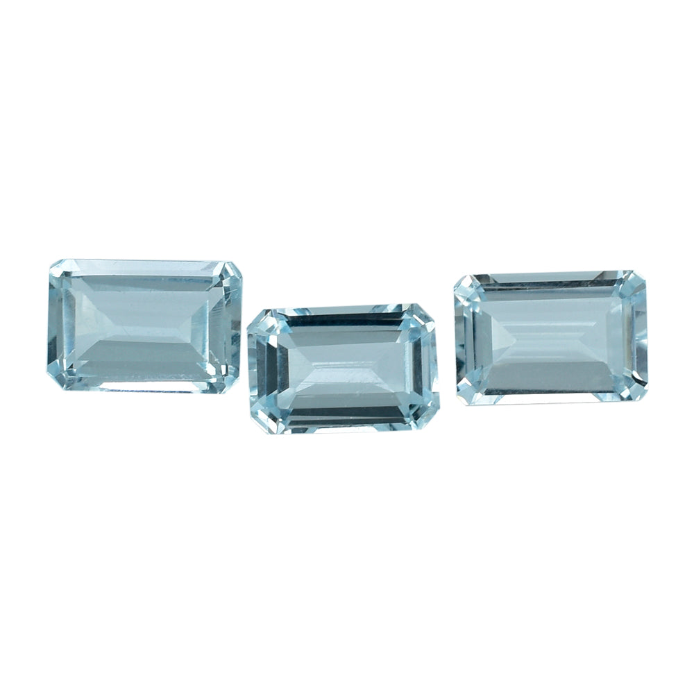 AQUAMARINE CUT OCTAGON (A) 6X4MM 0.54 Cts.