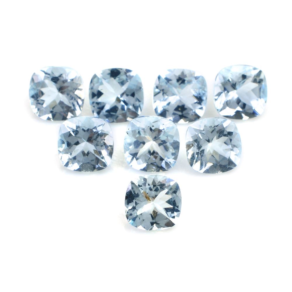 AQUAMARINE CUT CUSHION (A/SI) 6MM 0.86 Cts.