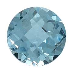 AQUAMARINE CHECKER CUT ROUND (A++) 4MM 0.25 Cts.