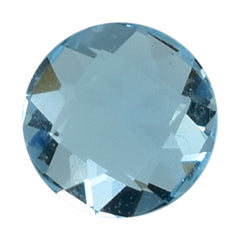 AQUAMARINE CHECKER CUT ROUND (A++) 4MM 0.25 Cts.