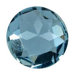 AQUAMARINE CHECKER CUT ROUND (A++) 6MM 0.78 Cts.