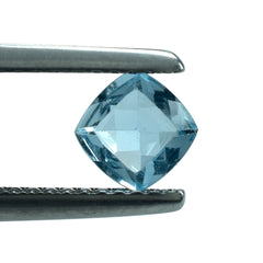 AQUAMARINE ANTIC CUT CUSHION (A++) (WINDOW) 5MM 0.48 Cts.