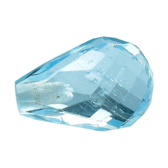 AQUAMARINE FACETED DROP'S (A++) (SI) (HALF DRILL) 6X4MM 0.62 Cts.