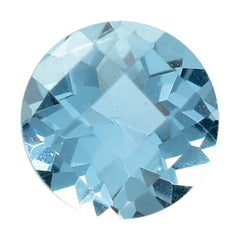 AQUAMARINE CHECKER CUT ROUND (A++) (SI) 6MM 0.73 Cts.