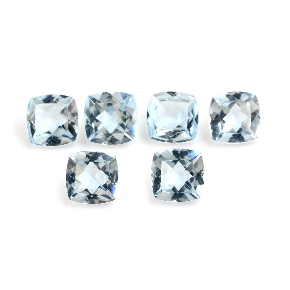 AQUAMARINE ANTIC CUT CUSHION (A+) 5MM 0.50 Cts.