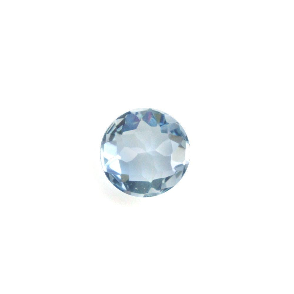 AQUAMARINE CHECKER CUT ROUND (A+/SI) 4MM 0.28 Cts.