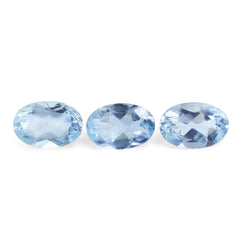 AQUAMARINE CUT OVAL (A+/HI) 6X4MM 0.37 Cts.