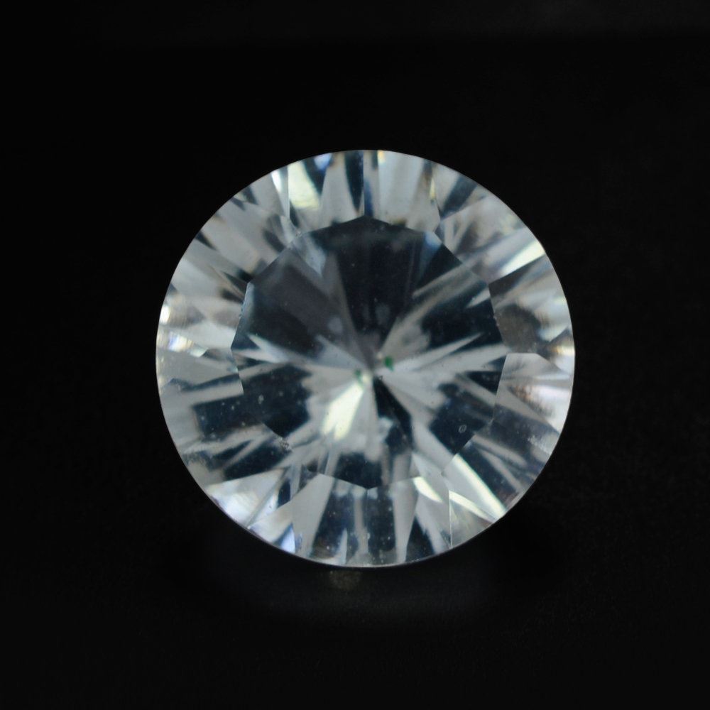 AQUAMARINE CONCAVE CUT ROUND (B/SI) 10MM 3.20 Cts.