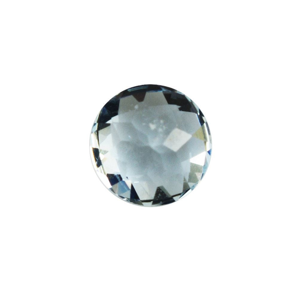 AQUAMARINE CHECKER CUT ROUND (B) 5MM 0.41 Cts.