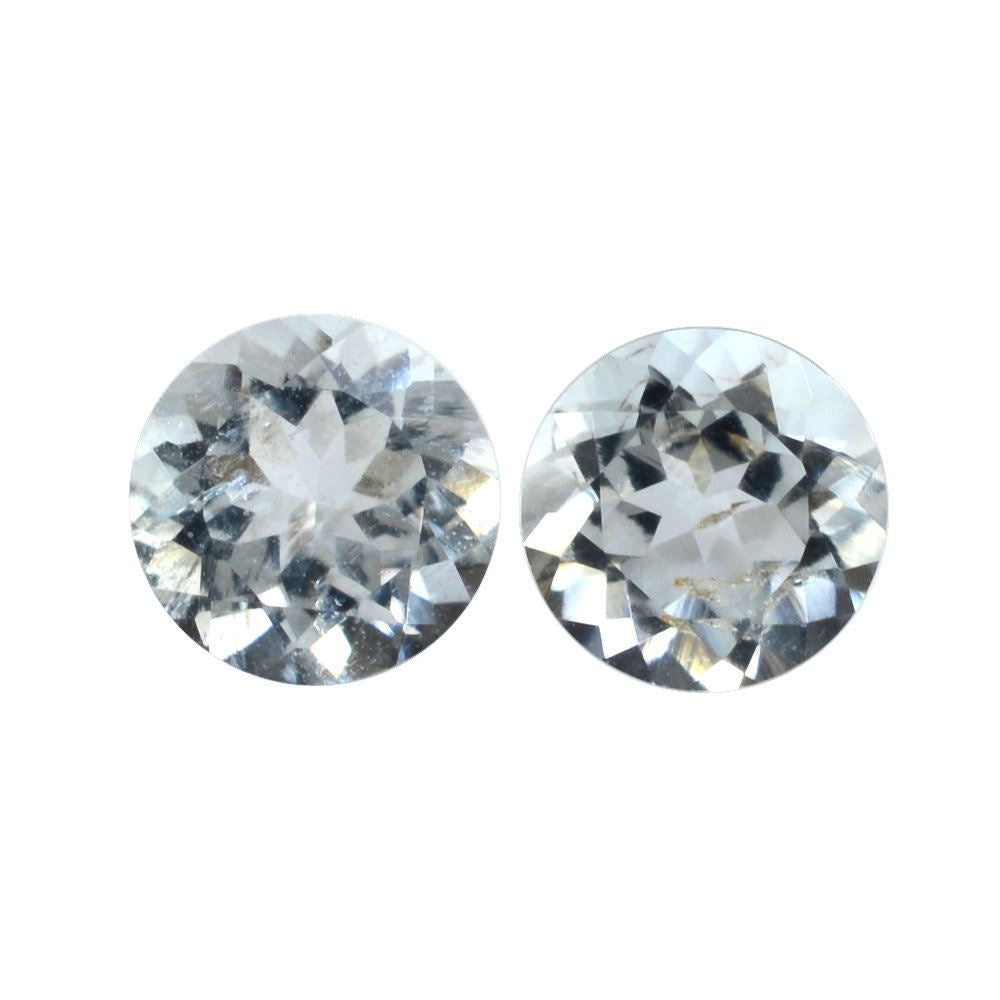 AQUAMARINE CUT ROUND (B/SI) 5MM 0.45 Cts.