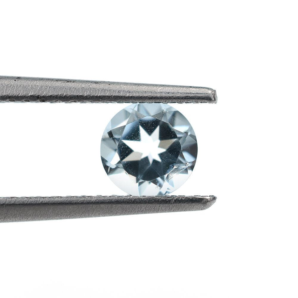 AQUAMARINE CUT ROUND (A+/SI) 5.00MM 0.46 Cts.