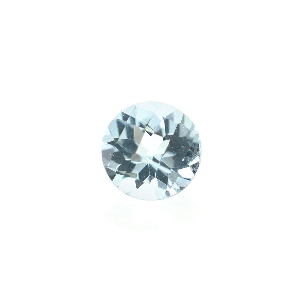 AQUAMARINE CHECKER CUT ROUND (A+/HI) 5.00MM 0.45 Cts.