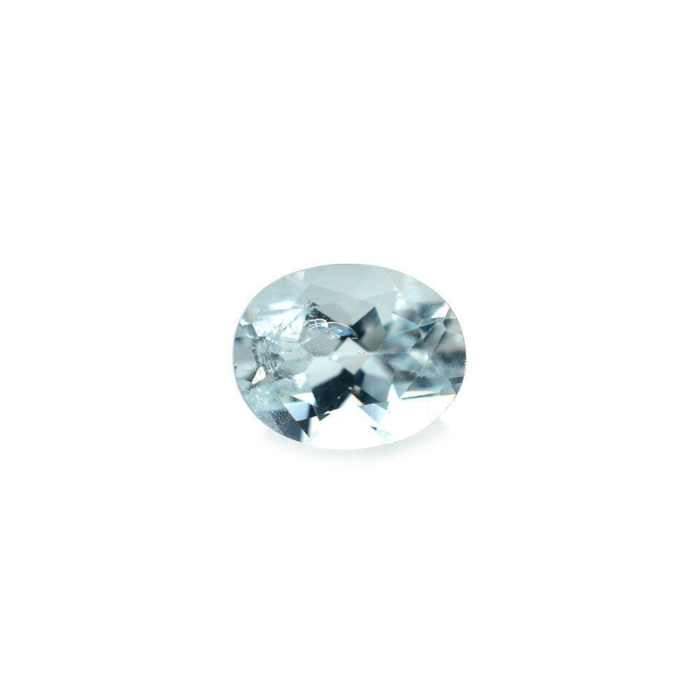 AQUAMARINE CUT OVAL (C/HI) 5X4MM 0.34 Cts.