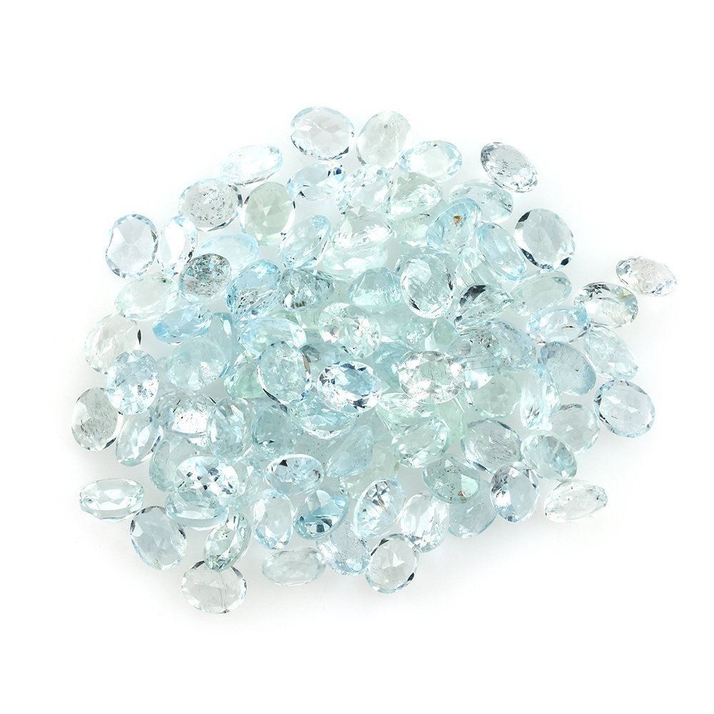 AQUAMARINE CUT OVAL (C/HI) 5X4MM 0.34 Cts.