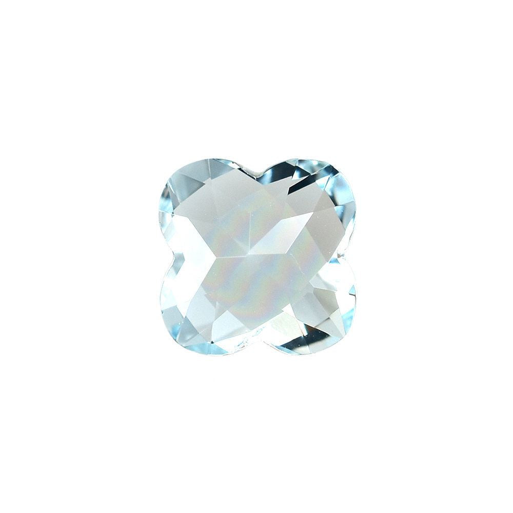 AQUAMARINE CHECKER CUT FLOWER (CLOVER) (A/SI) 6.00MM 1.01 Cts.