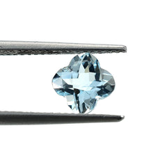 AQUAMARINE CHECKER CUT FLOWER (CLOVER) (A/SI) 6.00MM 1.01 Cts.