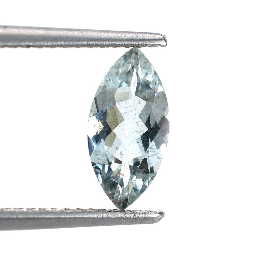 AQUAMARINE CUT MARQUISE (A/HI) (GREENISH) 10X5MM 0.90 Cts.
