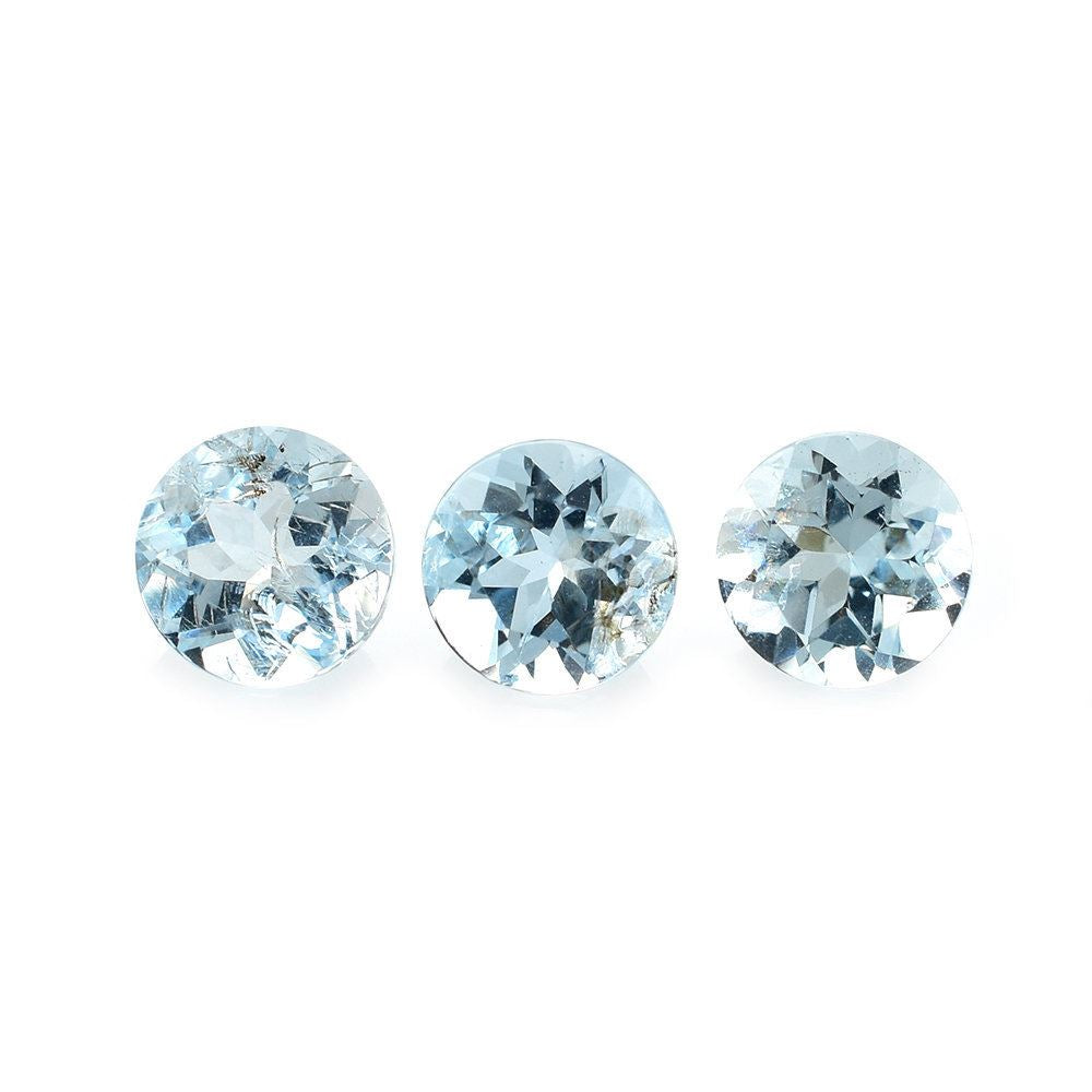 AQUAMARINE CUT ROUND (B/HI) 5.00MM 0.45 Cts.