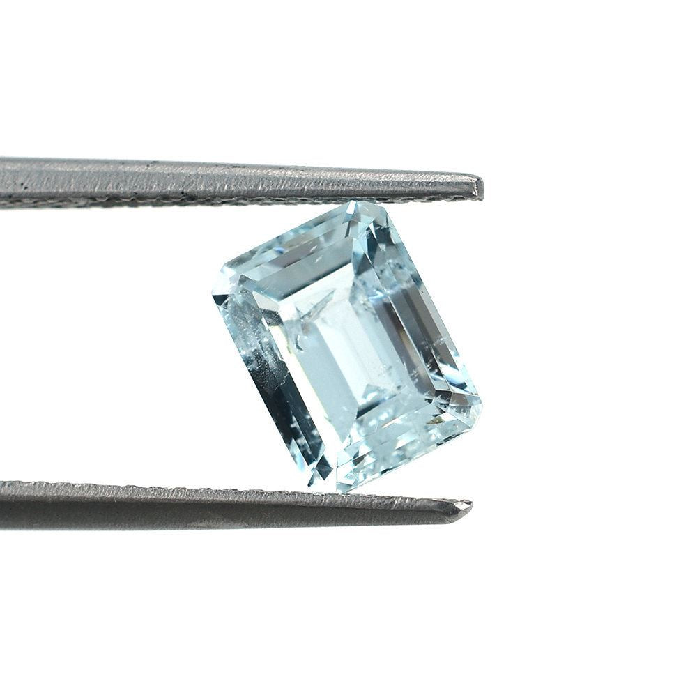 AQUAMARINE CUT OCTAGON (B/HI) 8X6MM 1.62 Cts.
