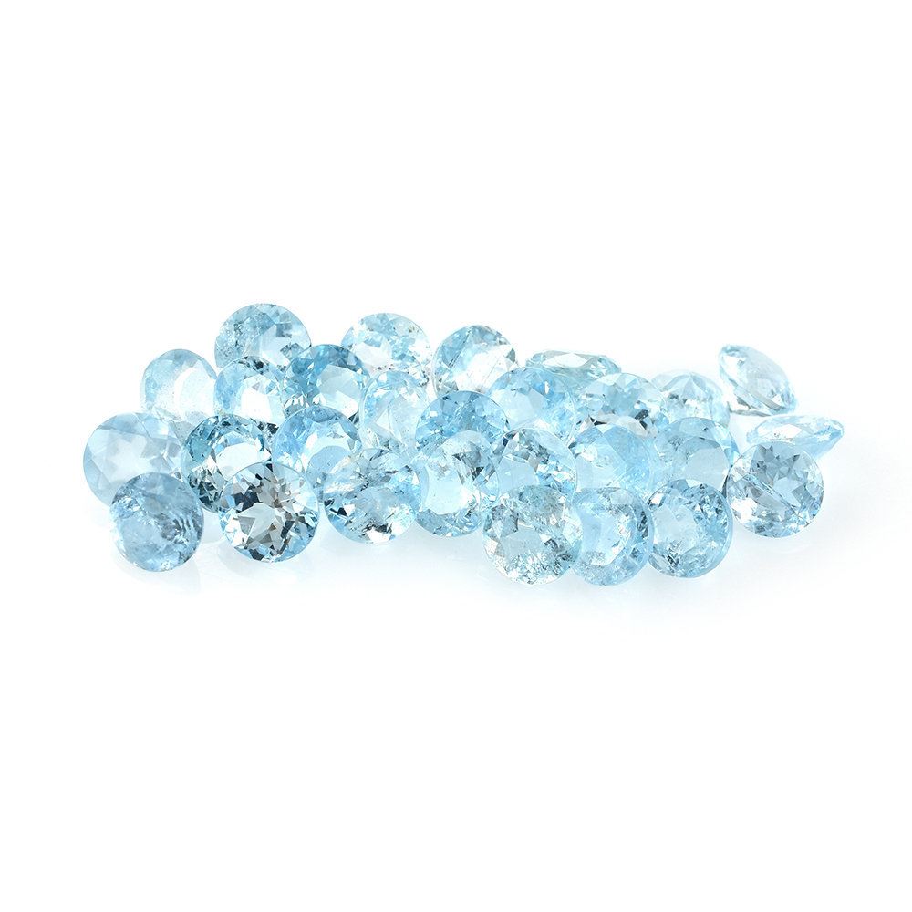 AQUAMARINE CUT ROUND (A+++/HI) 5.00MM 0.45 Cts.