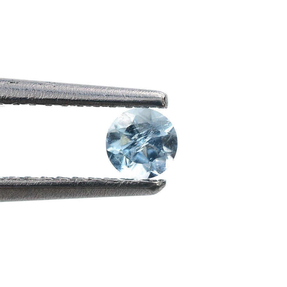 AQUAMARINE CUT ROUND (A+/HI) 3.50MM 0.19 Cts.