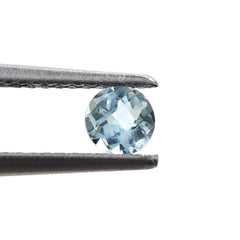 AQUAMARINE CHECKER CUT ROUND (A+/HI) 4.00MM 0.20 Cts.