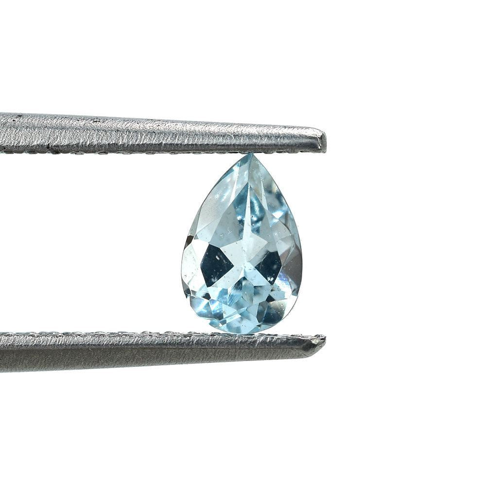 AQUAMARINE CUT PEAR (A/SI) 6X4MM 0.45 Cts.