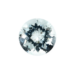 AQUAMARINE CHECKER CUT ROUND (C/SI) 8.50MM 2.26 Cts.