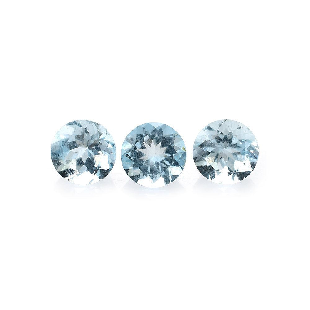 AQUAMARINE CUT ROUND (A/SI) 6.00MM 0.87 Cts.