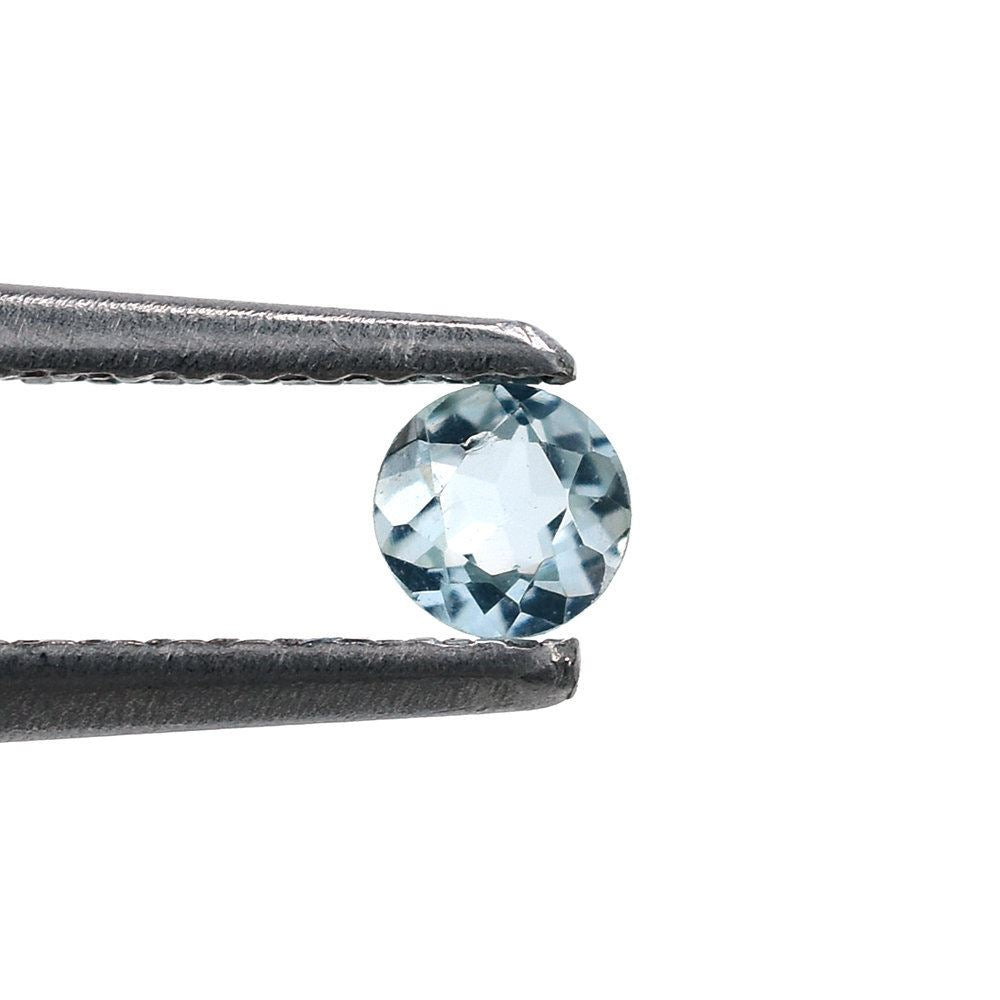 AQUAMARINE CUT ROUND (A+/SI) 3.00MM 0.09 Cts.