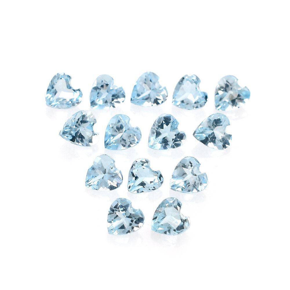 AQUAMARINE CUT HEART (A+/SI) 3.00MM 0.11 Cts.