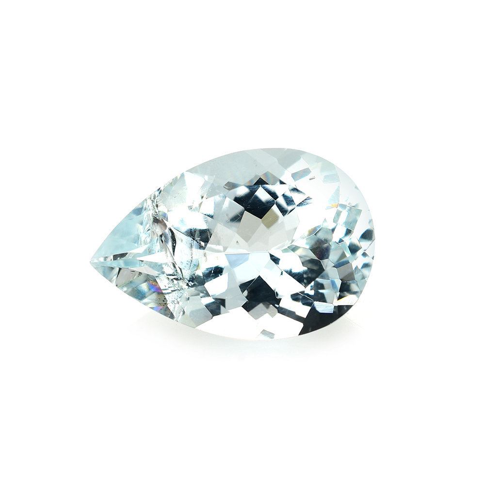 AQUAMARINE CUT PEAR (C/HI) 14X10MM 4.85 Cts.