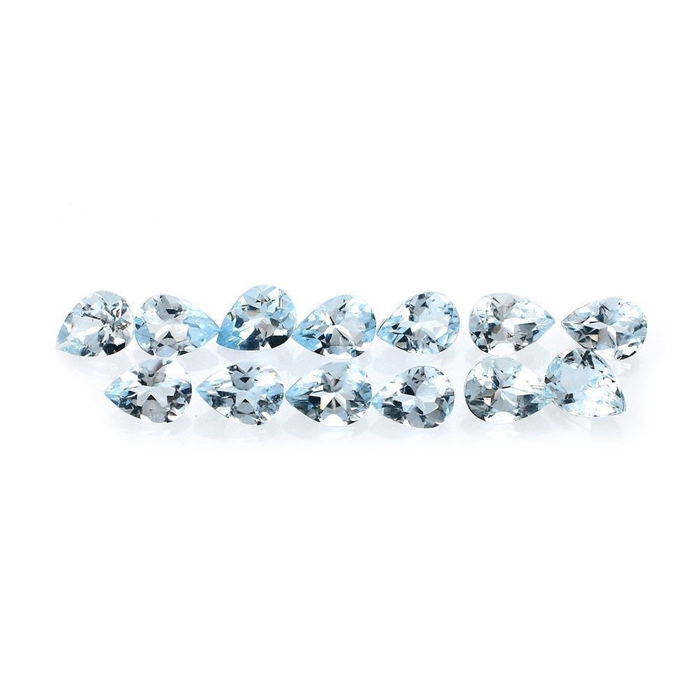 AQUAMARINE CUT PEAR (B/SI) 4X3MM 0.14 Cts.