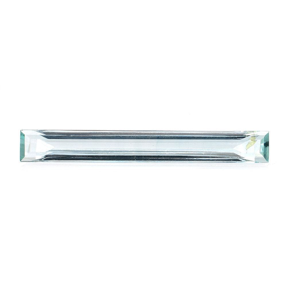 AQUAMARINE STEP CUT BAGUETTE (A/CLEAN) (GREENISH) 13.35X4MM 3.85 Cts.