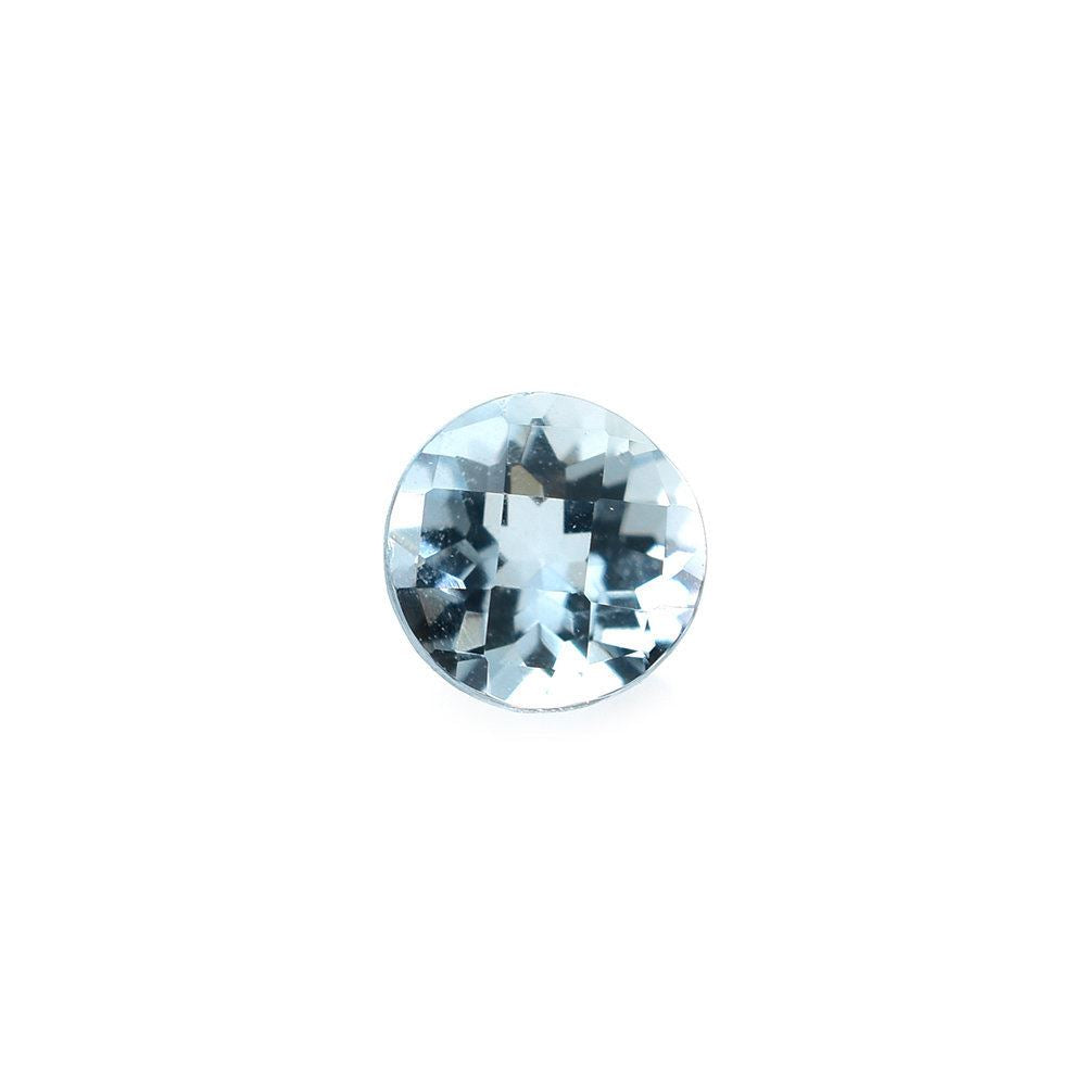 AQUAMARINE CHECKER CUT ROUND (A/CLEAN) 4.00MM 0.23 Cts.