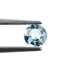 AQUAMARINE BACK SIDE STEP CUT ROUND (A/CLEAN) 5.00MM 0.40 Cts.