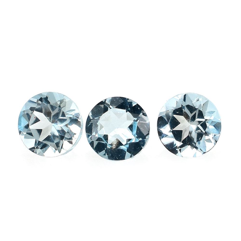 AQUAMARINE CUT ROUND (A/CLEAN) 3.50MM 0.17 Cts.