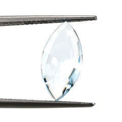 AQUAMARINE DIAMOND CUT BUFFTOP MARQUISE (A/CLEAN) 14X7MM 2.25 Cts.