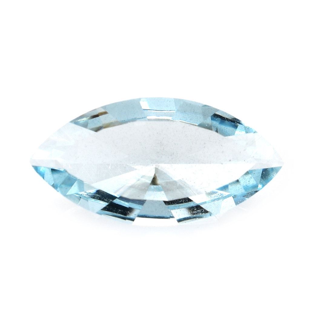 AQUAMARINE DIAMOND CUT MARQUISE (A/WINDOW/CLEAN) 17X8.50MM 3.35 Cts.