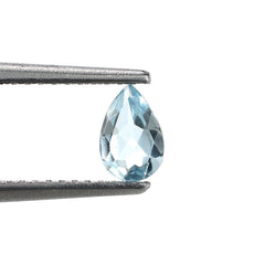 AQUAMARINE CUT PEAR (A/CLEAN-WINDOW) 6X4MM 0.38 Cts.