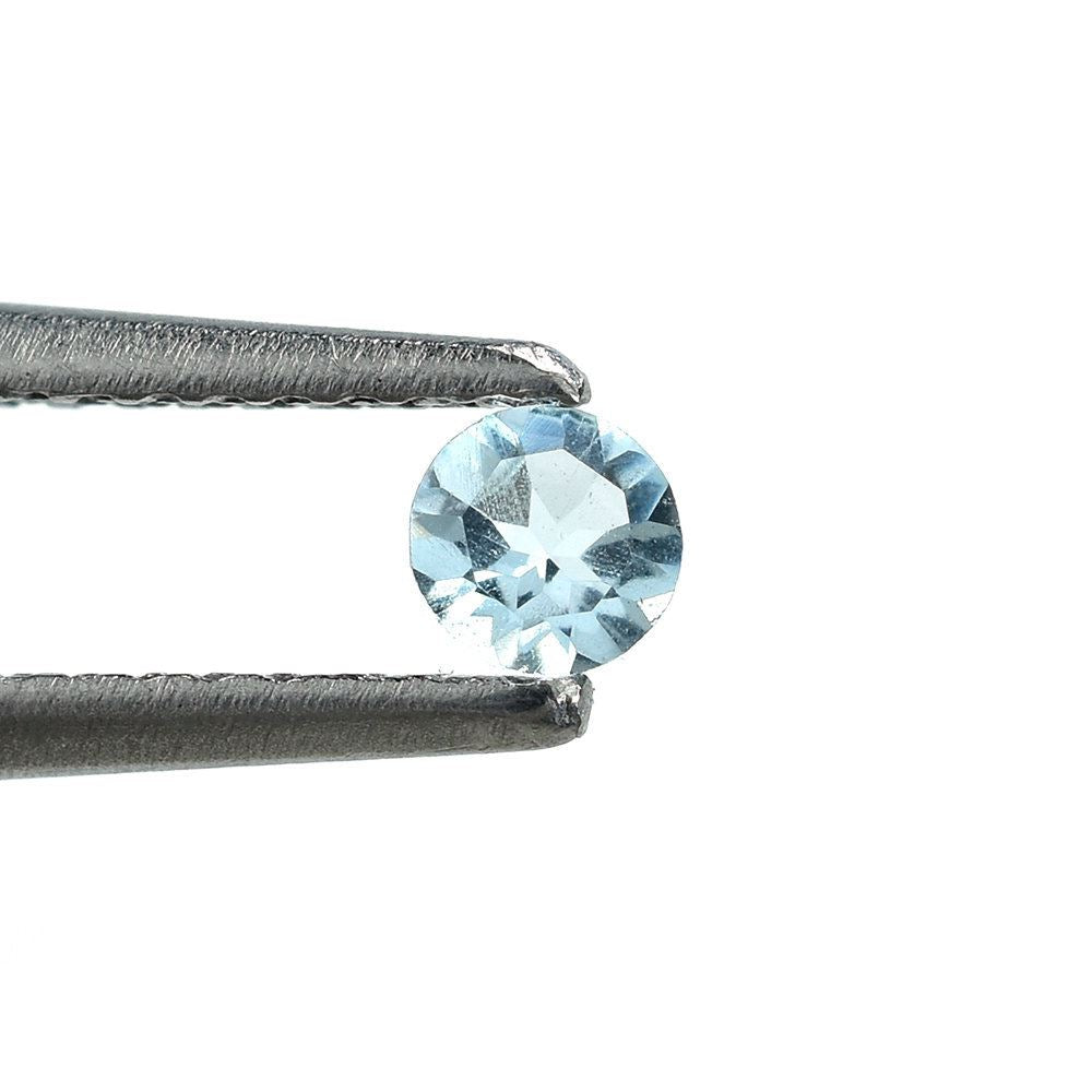 AQUAMARINE CUT ROUND (B/CLEAN) 3.20M27M 0.13 Cts.