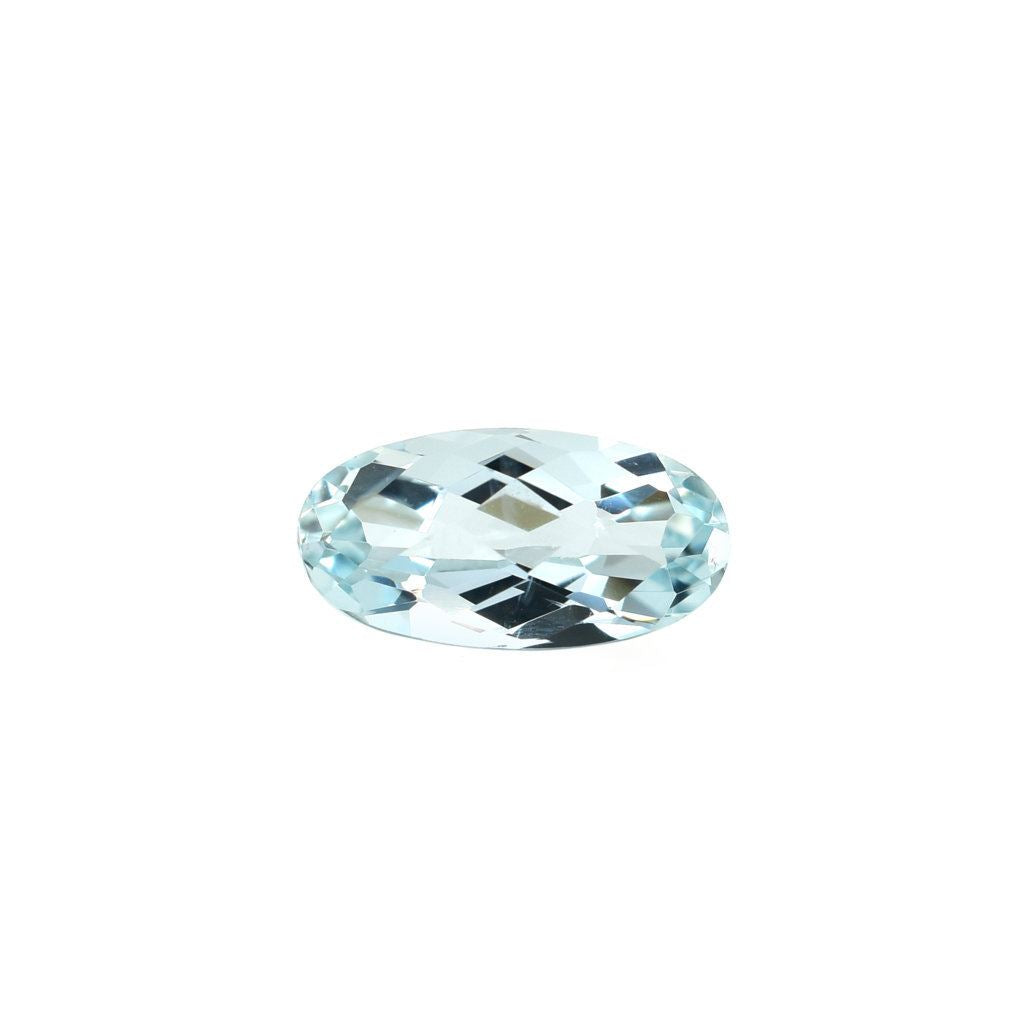 AQUAMARINE CHECKER CUT OVAL (B/CLEAN) 8X4MM 0.70 Cts.
