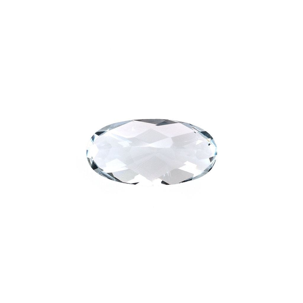 AQUAMARINE CHECKER CUT OVAL (B/CLEAN) 8X4MM 0.70 Cts.