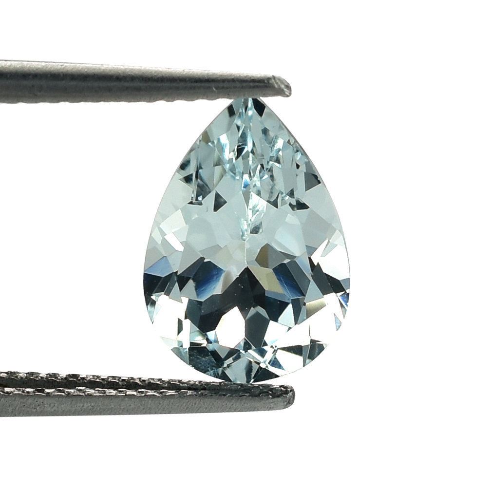 AQUAMARINE CUT PEAR (C/CLEAN) 12X8MM 2.80 Cts.