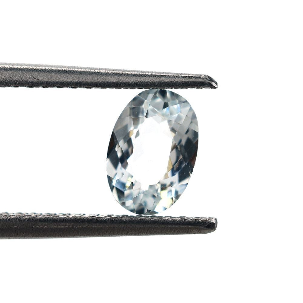 AQUAMARINE CUT OVAL (C/CLEAN) 7X5MM 0.79 Cts.
