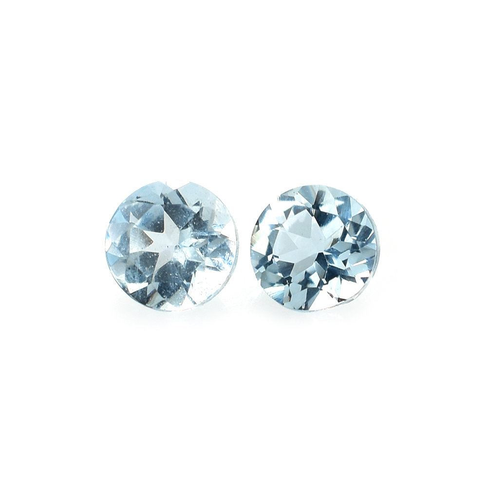 AQUAMARINE CUT ROUND (C/CLEAN) 3.50MM 0.19 Cts.