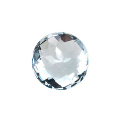 AQUAMARINE CHECKER CUT ROUND (C/CLEAN) 8.50MM 2.10 Cts.